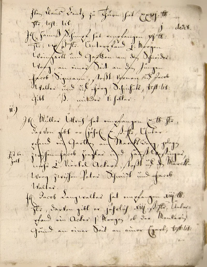 Originalseite 11 des Zinsbuchs von 1511