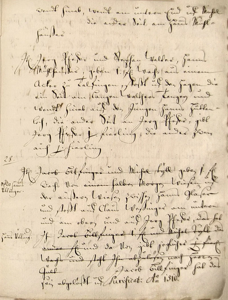 Originalseite 25 des Zinsbuchs von 1511