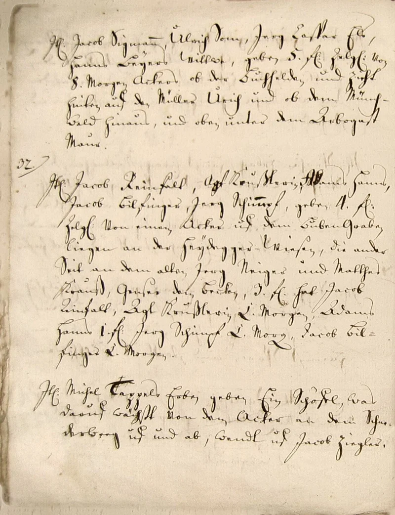 Originalseite 28 des Zinsbuchs von 1511