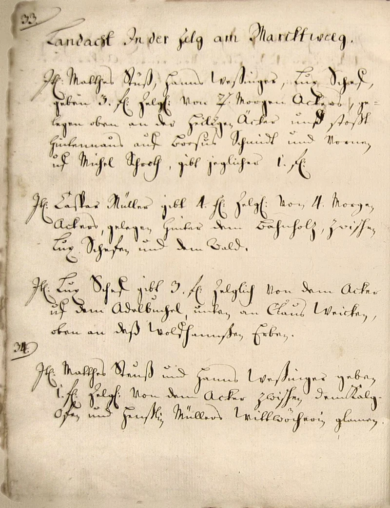 Originalseite 30 des Zinsbuchs von 1511