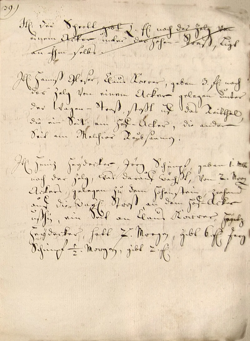 Originalseite 35 des Zinsbuchs von 1511