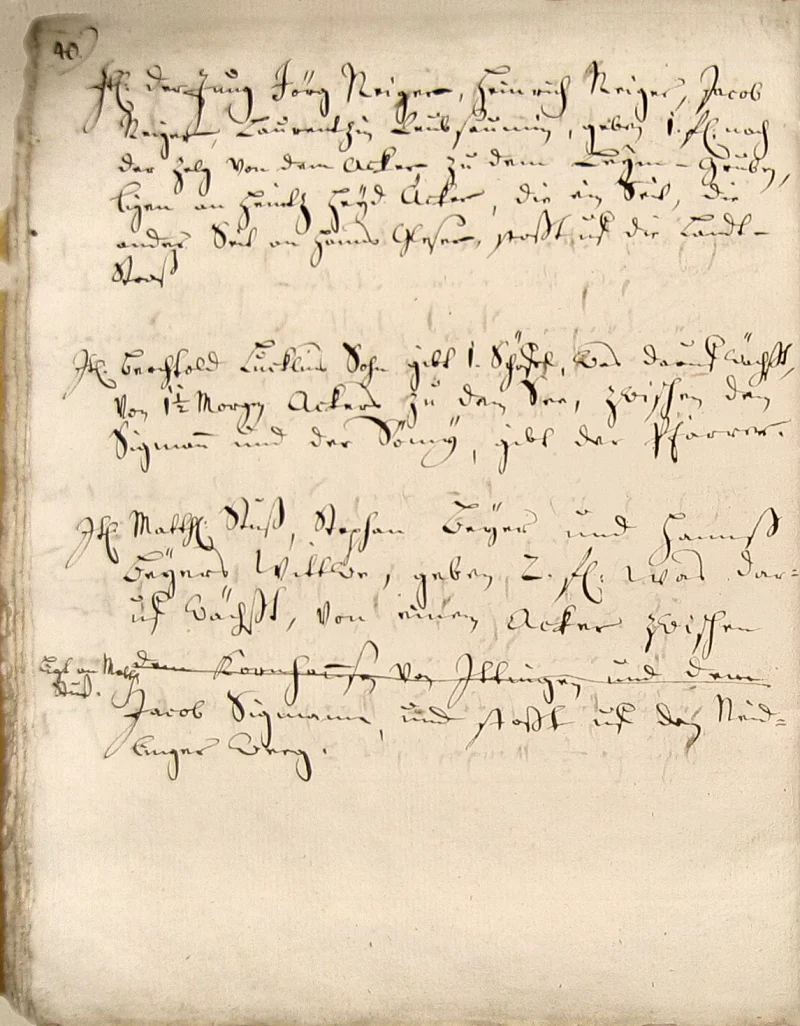 Originalseite 36 des Zinsbuchs von 1511