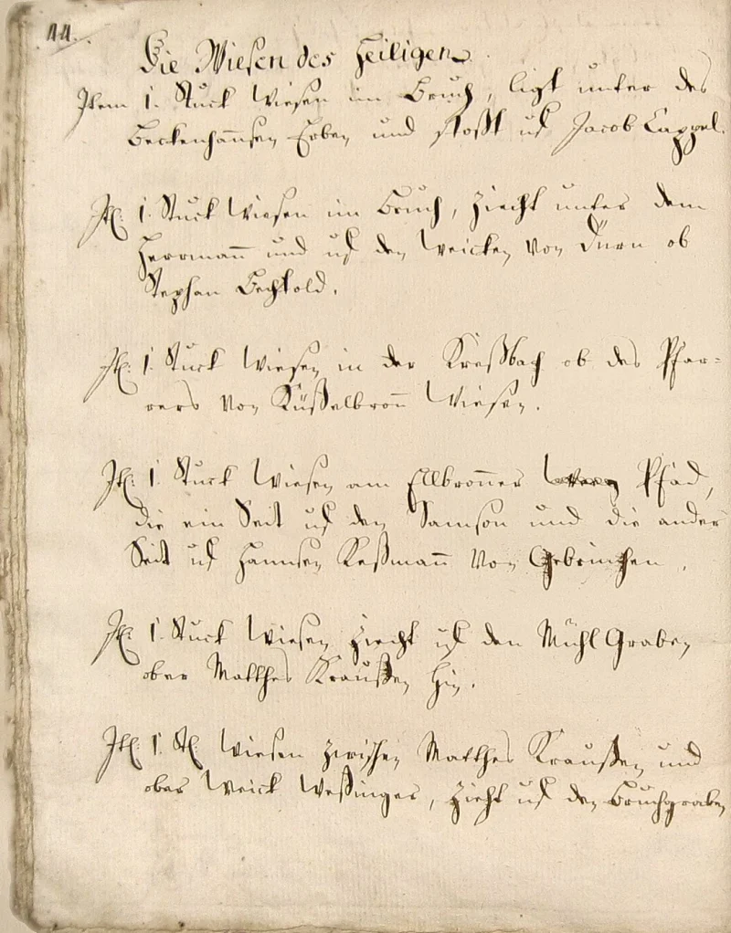 Originalseite 40 des Zinsbuchs von 1511