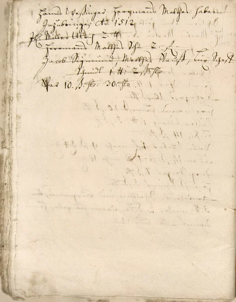 Originalseite 13 des Zinsbuchs von 1515