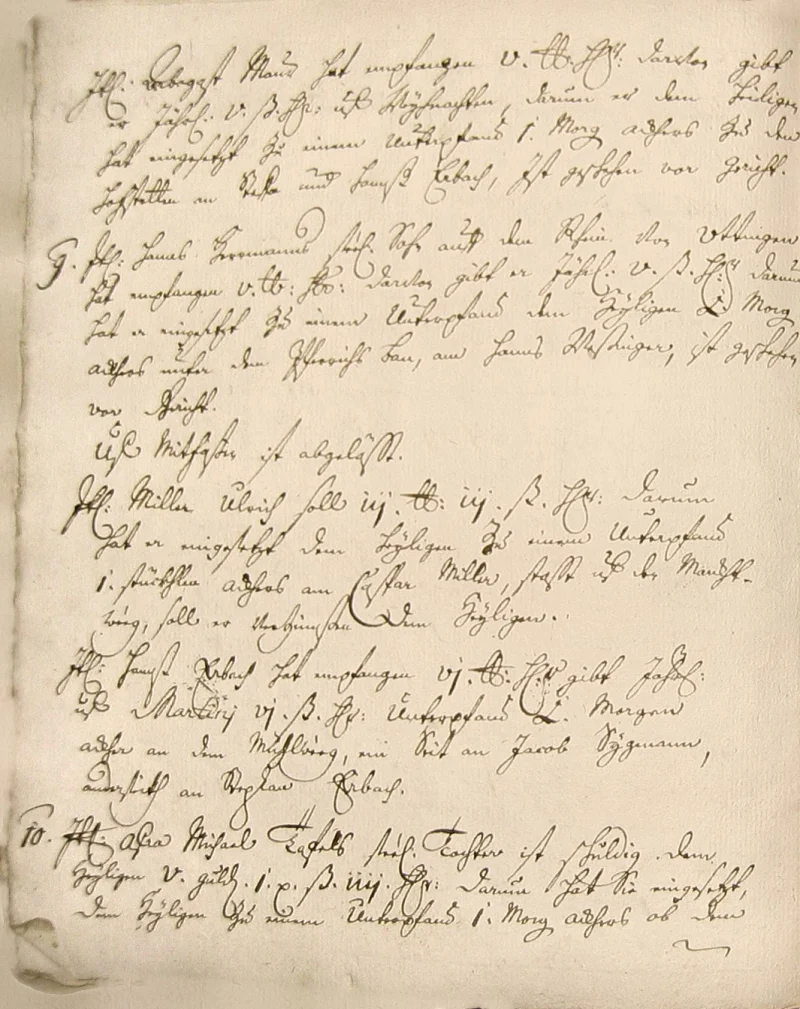 Seite 8 der Copia, der späteren Abschrift der Zinsbücher von 1511 und 1515