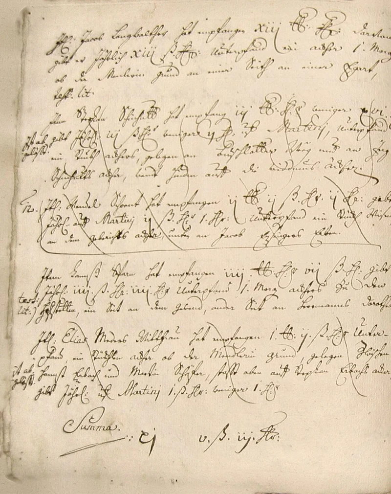 Seite 10 der Copia, der späteren Abschrift der Zinsbücher von 1511 und 1515