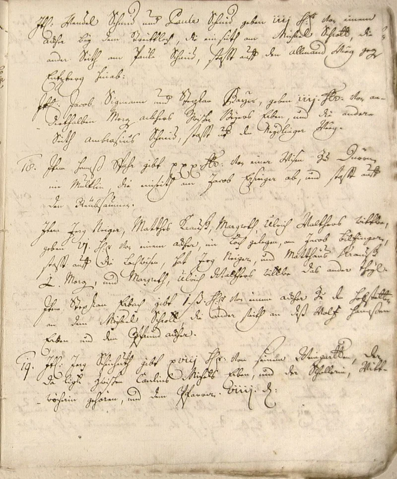 Seite 13 der Copia, der späteren Abschrift der Zinsbücher von 1511 und 1515