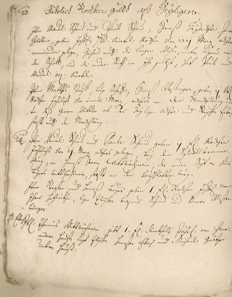 Seite 16 der Copia, der späteren Abschrift der Zinsbücher von 1511 und 1515