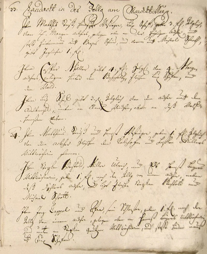 Seite 23 der Copia, der späteren Abschrift der Zinsbücher von 1511 und 1515