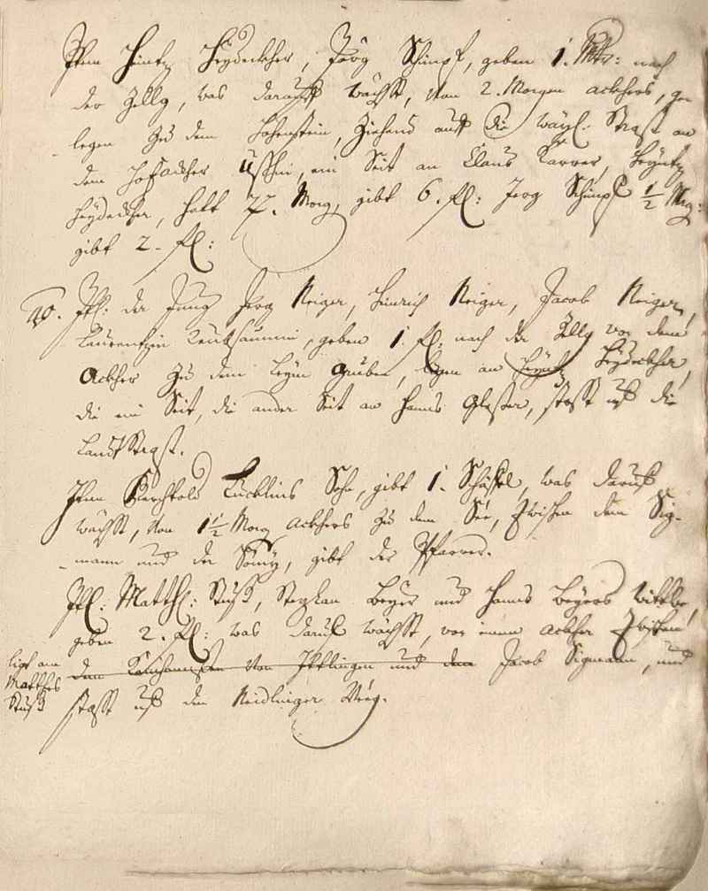 Seite 27 der Copia, der späteren Abschrift der Zinsbücher von 1511 und 1515
