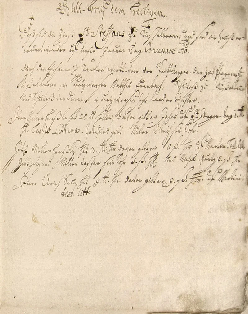 Seite 33 der Copia, der späteren Abschrift der Zinsbücher von 1511 und 1515
