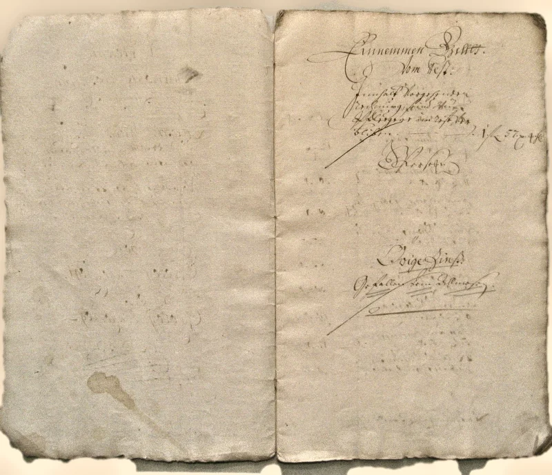 Originalseite der Almosen- und Heiligenrechnungen von Kieselbronn, Aufnahme 2 von 150 (IMG_0872).