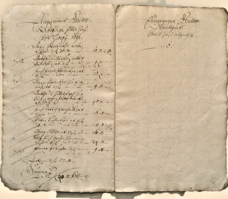 Originalseite der Almosen- und Heiligenrechnungen von Kieselbronn, Aufnahme 4 von 150 (IMG_0874).