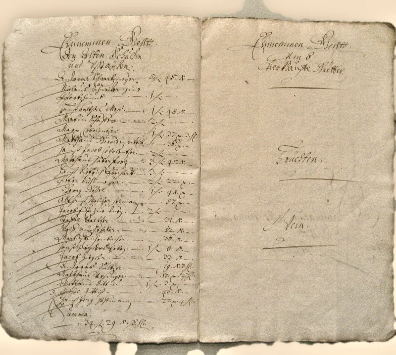 Originalseite der Almosen- und Heiligenrechnungen von Kieselbronn, Aufnahme 6 von 150 (IMG_0876).