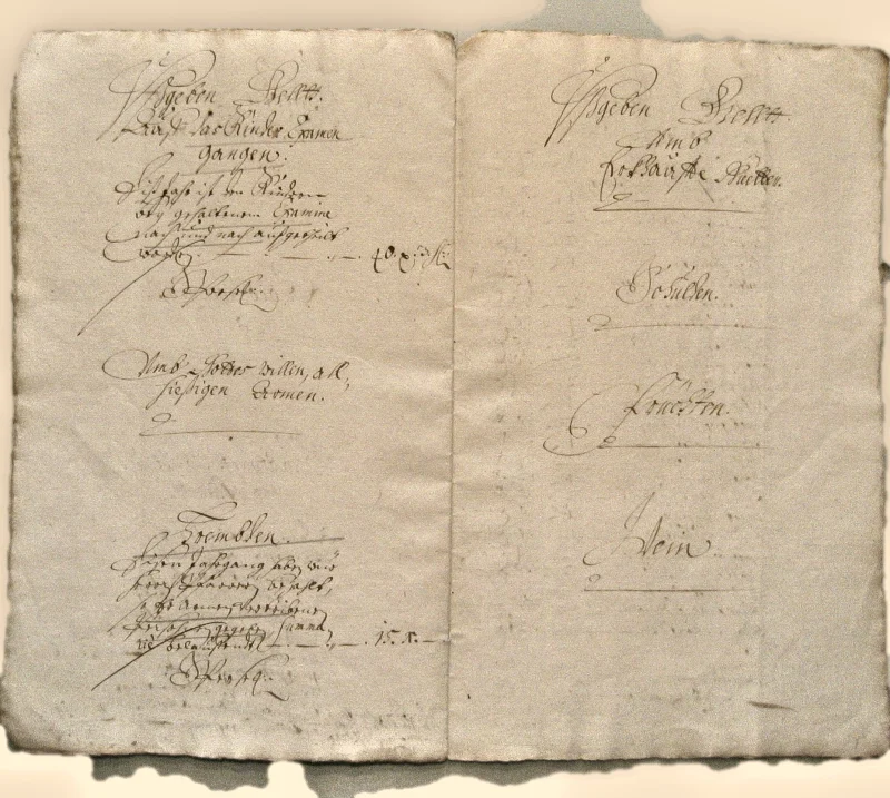 Originalseite der Almosen- und Heiligenrechnungen von Kieselbronn, Aufnahme 9 von 150 (IMG_0879).