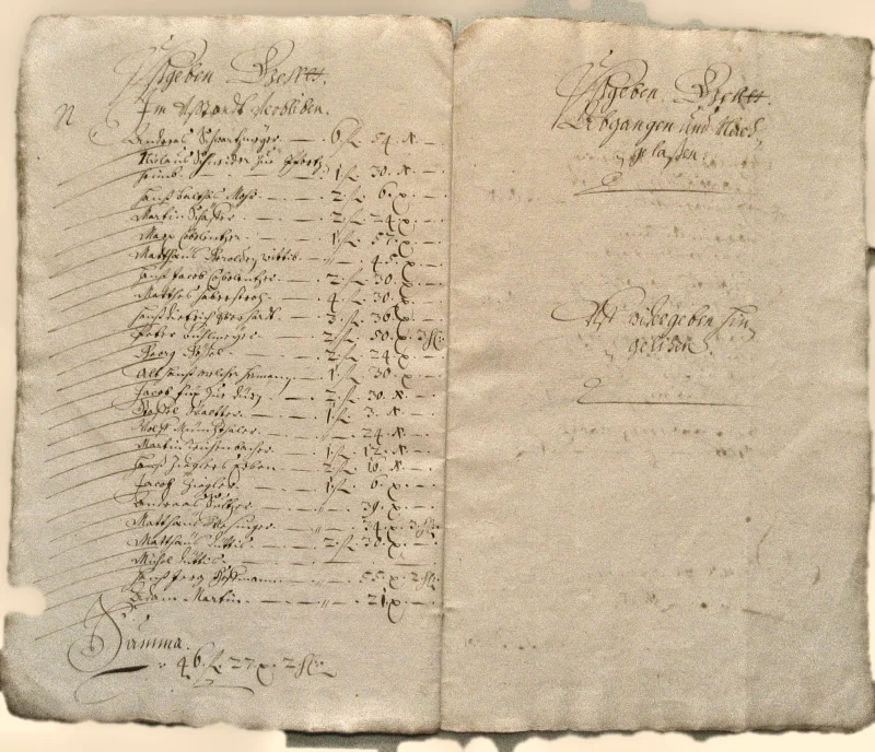 Originalseite der Almosen- und Heiligenrechnungen von Kieselbronn, Aufnahme 10 von 150 (IMG_0880).