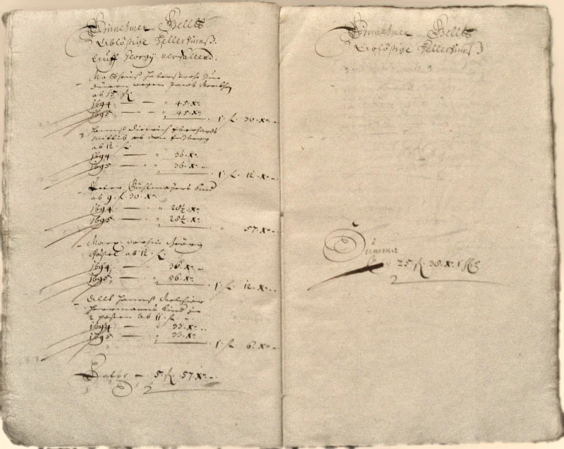 Originalseite der Almosen- und Heiligenrechnungen von Kieselbronn, Aufnahme 33 von 150 (IMG_0918).