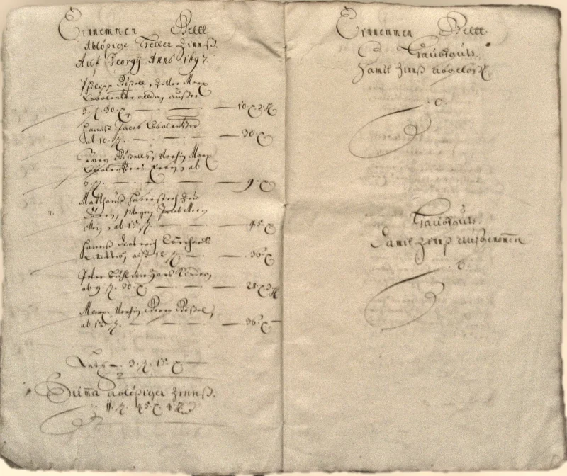 Originalseite der Almosen- und Heiligenrechnungen von Kieselbronn, Aufnahme 76 von 150 (IMG_0961).