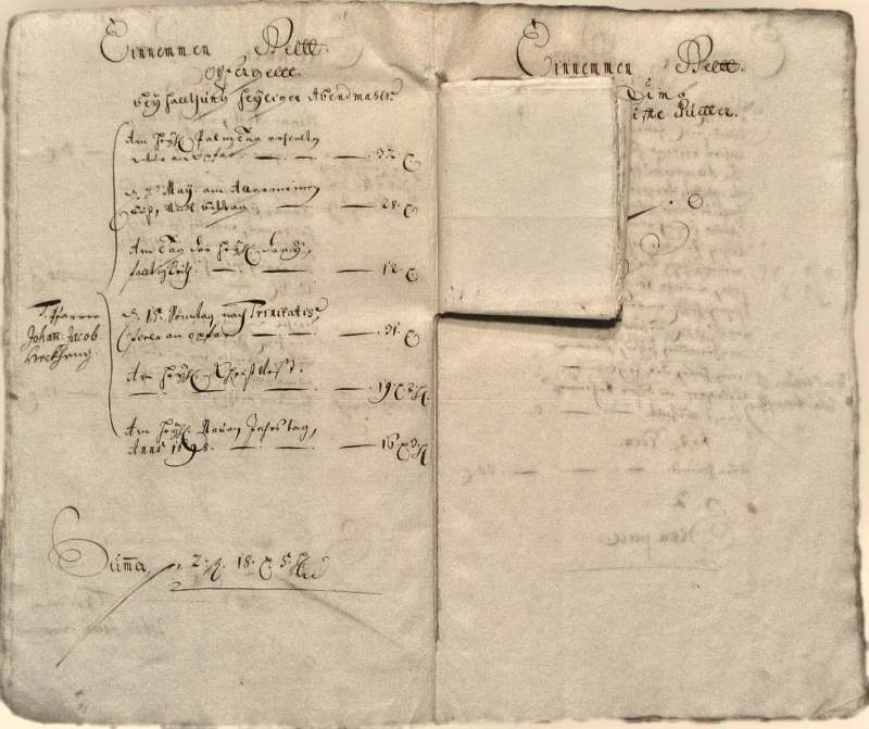Originalseite der Almosen- und Heiligenrechnungen von Kieselbronn, Aufnahme 79 von 150 (IMG_0964).
