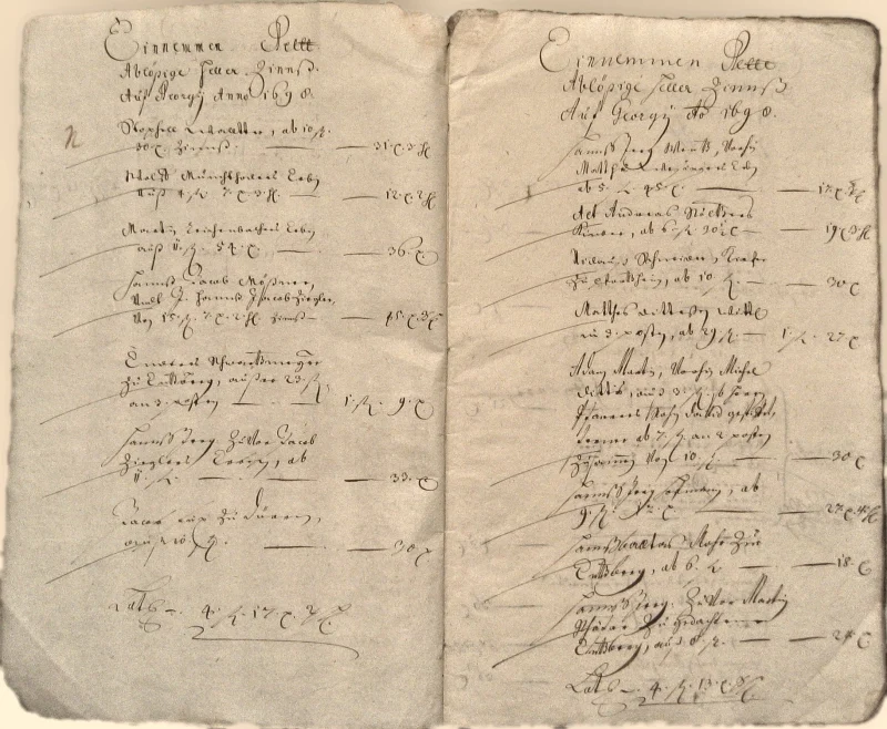 Originalseite der Almosen- und Heiligenrechnungen von Kieselbronn, Aufnahme 102 von 150 (IMG_0987).