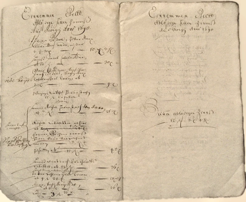 Originalseite der Almosen- und Heiligenrechnungen von Kieselbronn, Aufnahme 103 von 150 (IMG_0988).