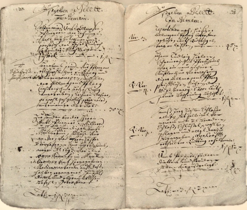 Originalseite der Almosen- und Heiligenrechnungen von Kieselbronn, Aufnahme 134 von 150 (IMG_1019).