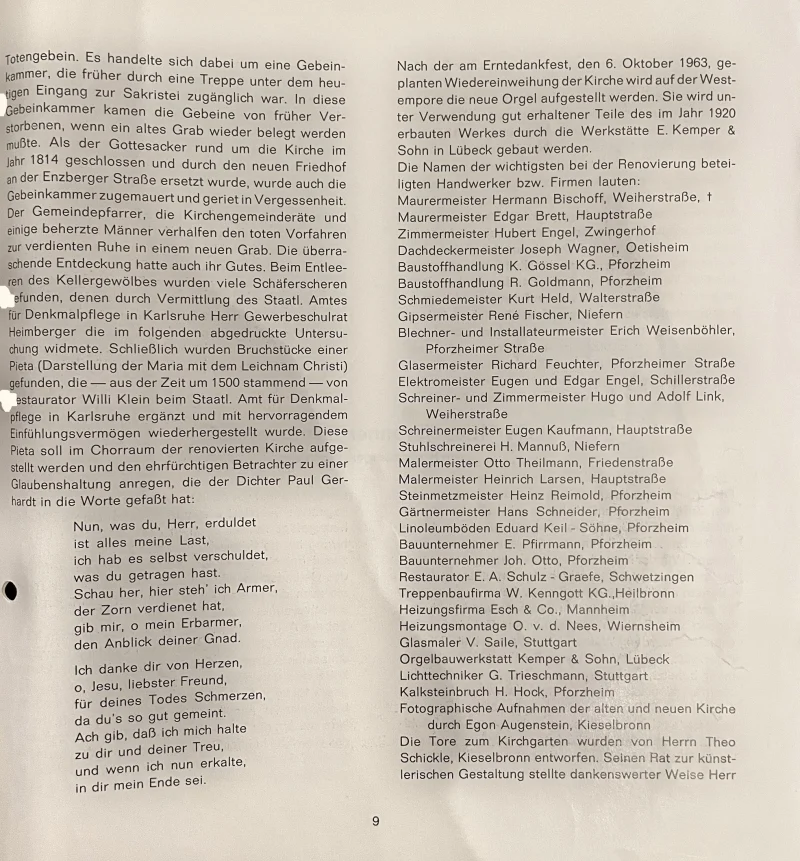 Seite 9 der Sondernummer des Heimatboten von 1963 mit Text und Abbildungen.