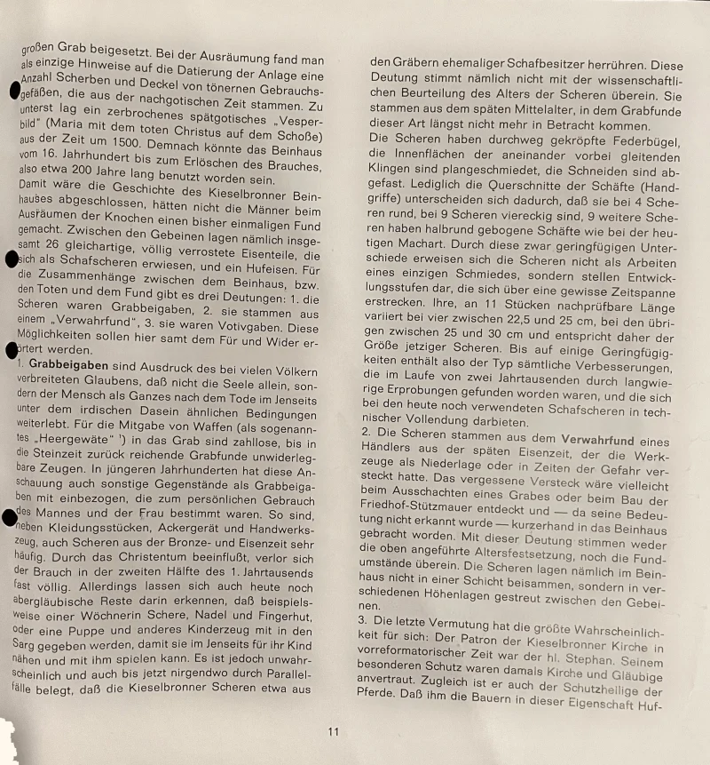 Seite 11 der Sondernummer des Heimatboten von 1963 mit Text und Abbildungen.