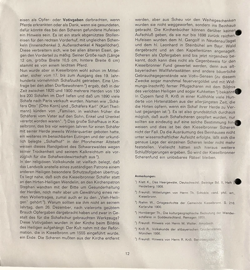 Seite 12 der Sondernummer des Heimatboten von 1963 mit Text und Abbildungen.